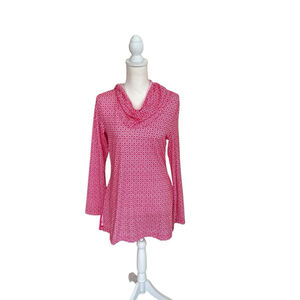 Columbia Shirt Womens Pink/White L/S Hooded Omni Wick Advanced Evaporation Sz M